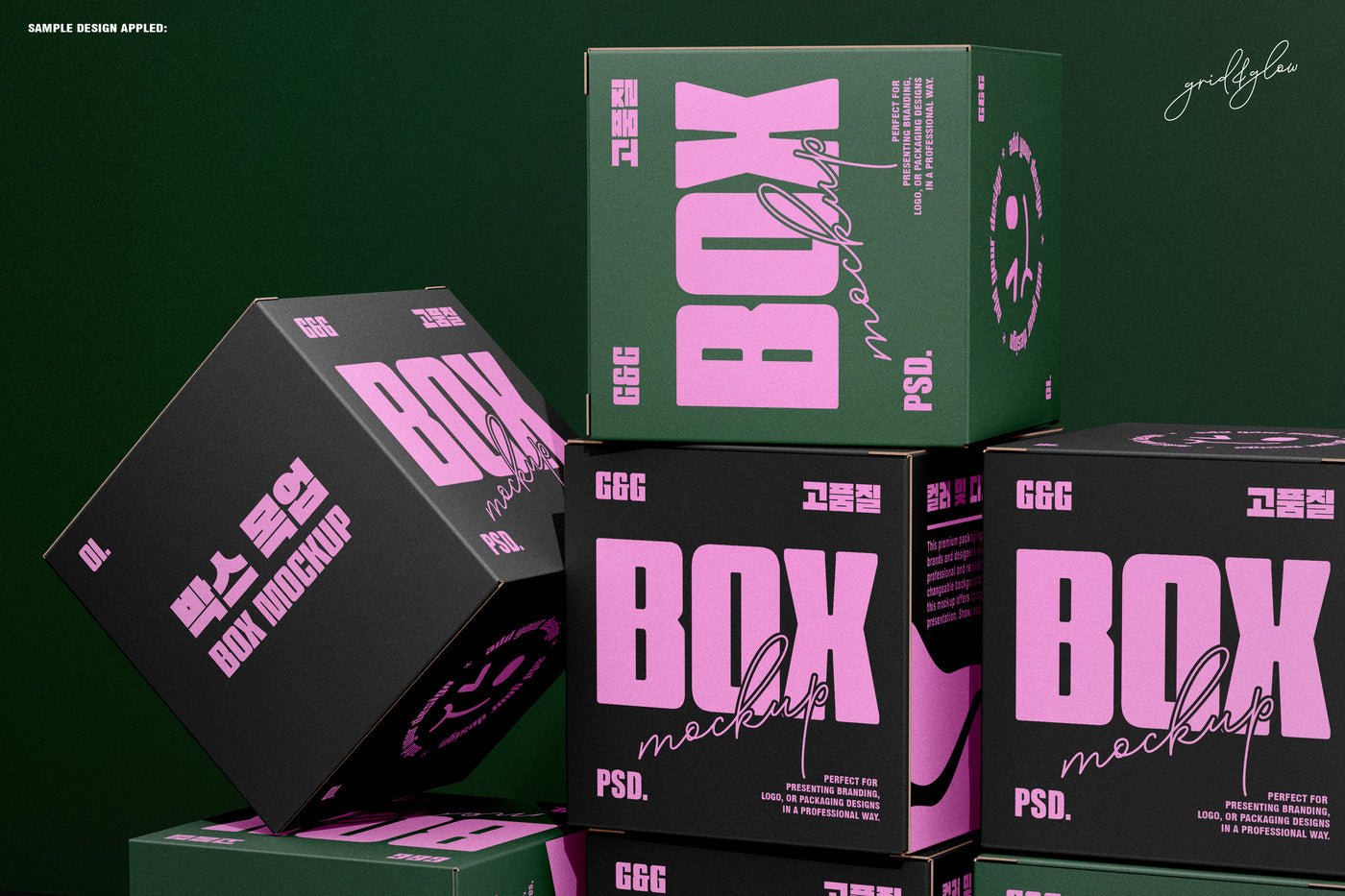 Square Box Mockup Set-1