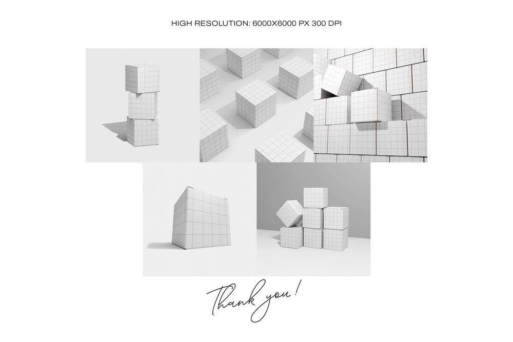Square Box Mockup Set-1