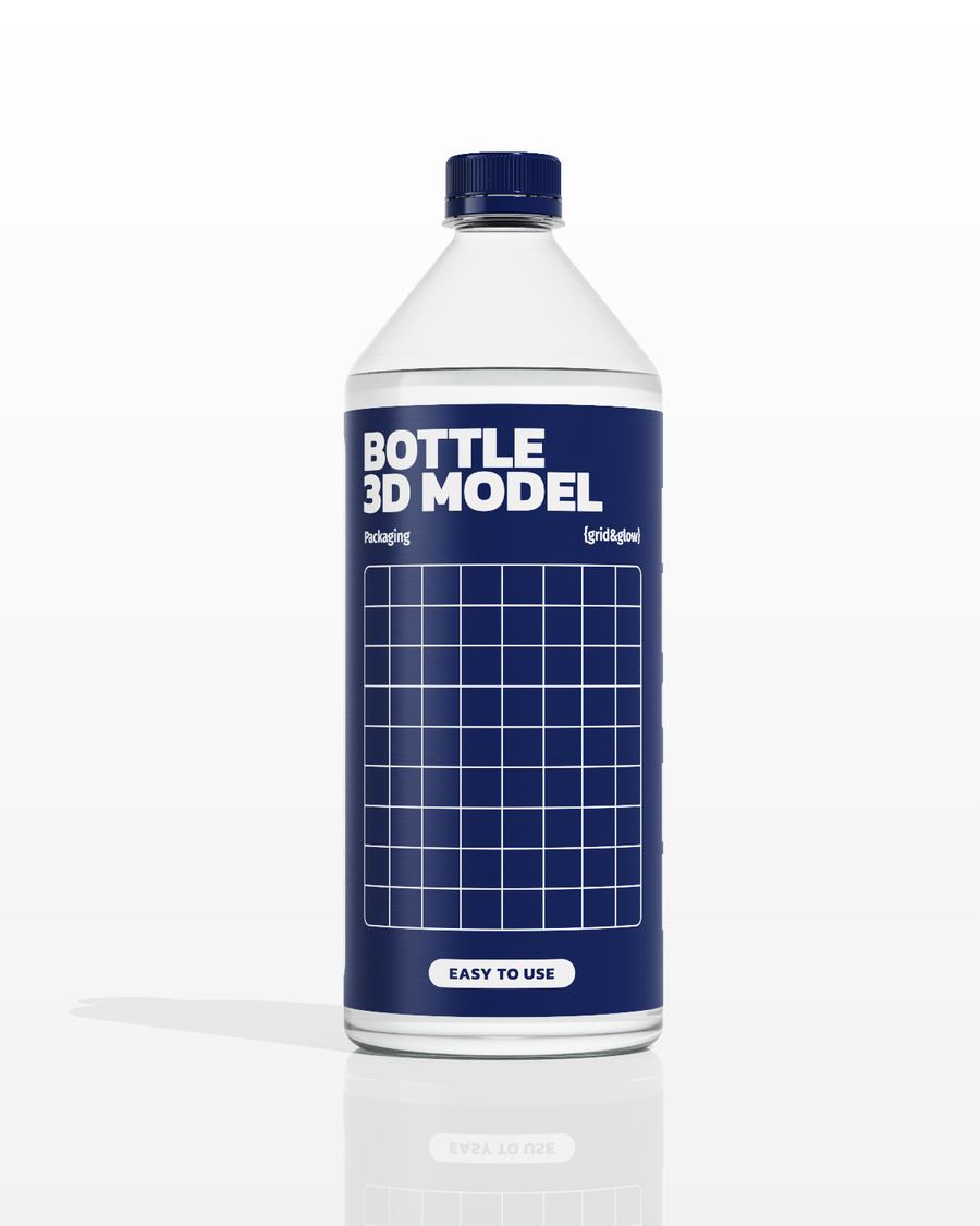 Water r-PET Bottle 1000 ml slim