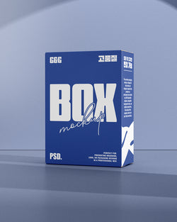Box mockup on a gray background