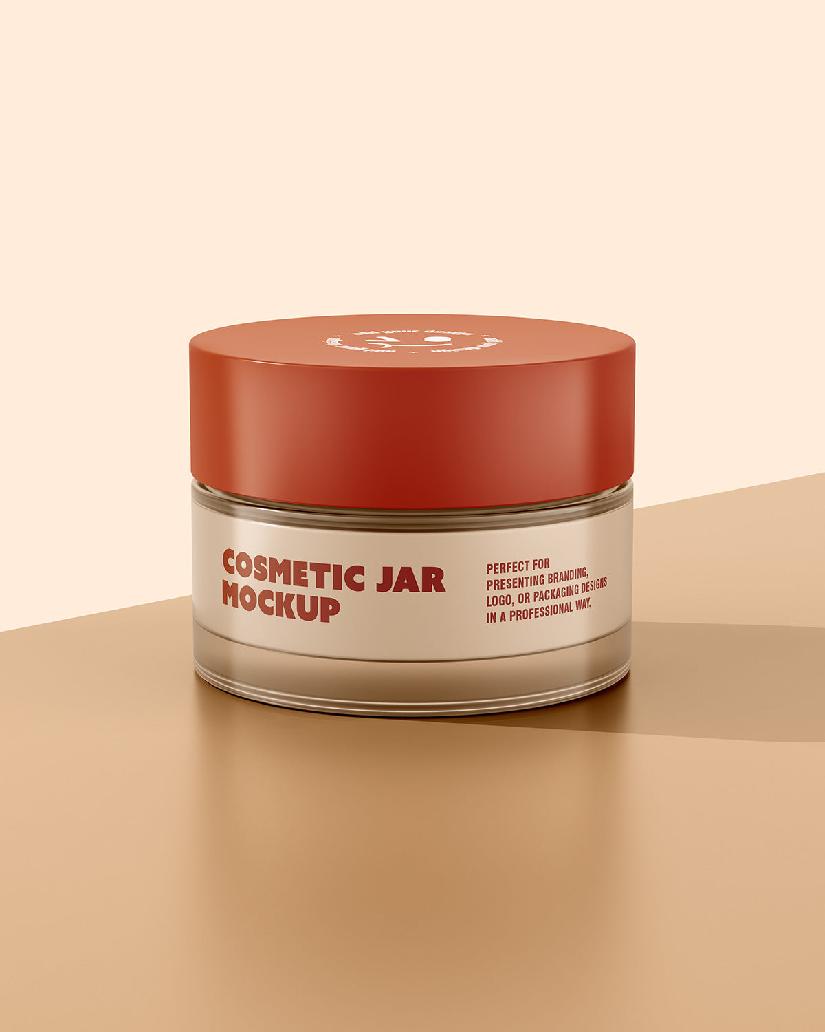Cosmetic Jar Mockup – Front View