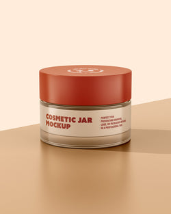 Cosmetic Jar Mockup – Front View