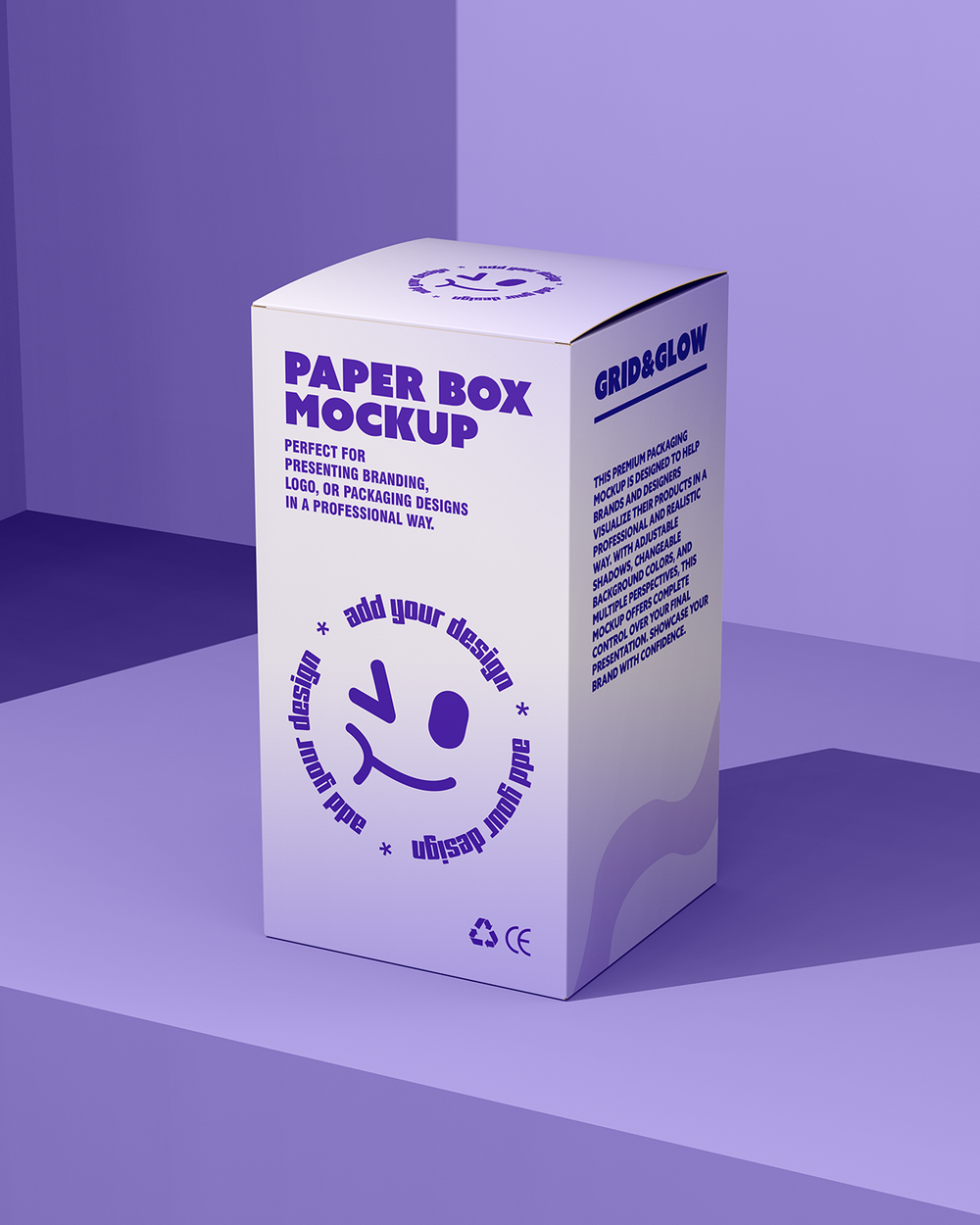 Paper Box Mockup – High Angle View