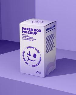 Paper Box Mockup – High Angle View