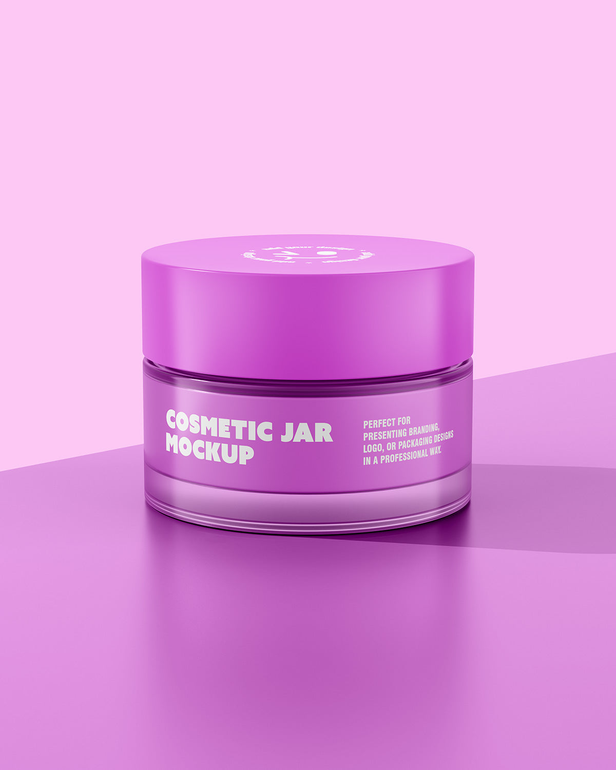 Cosmetic Jar Mockup – Front View