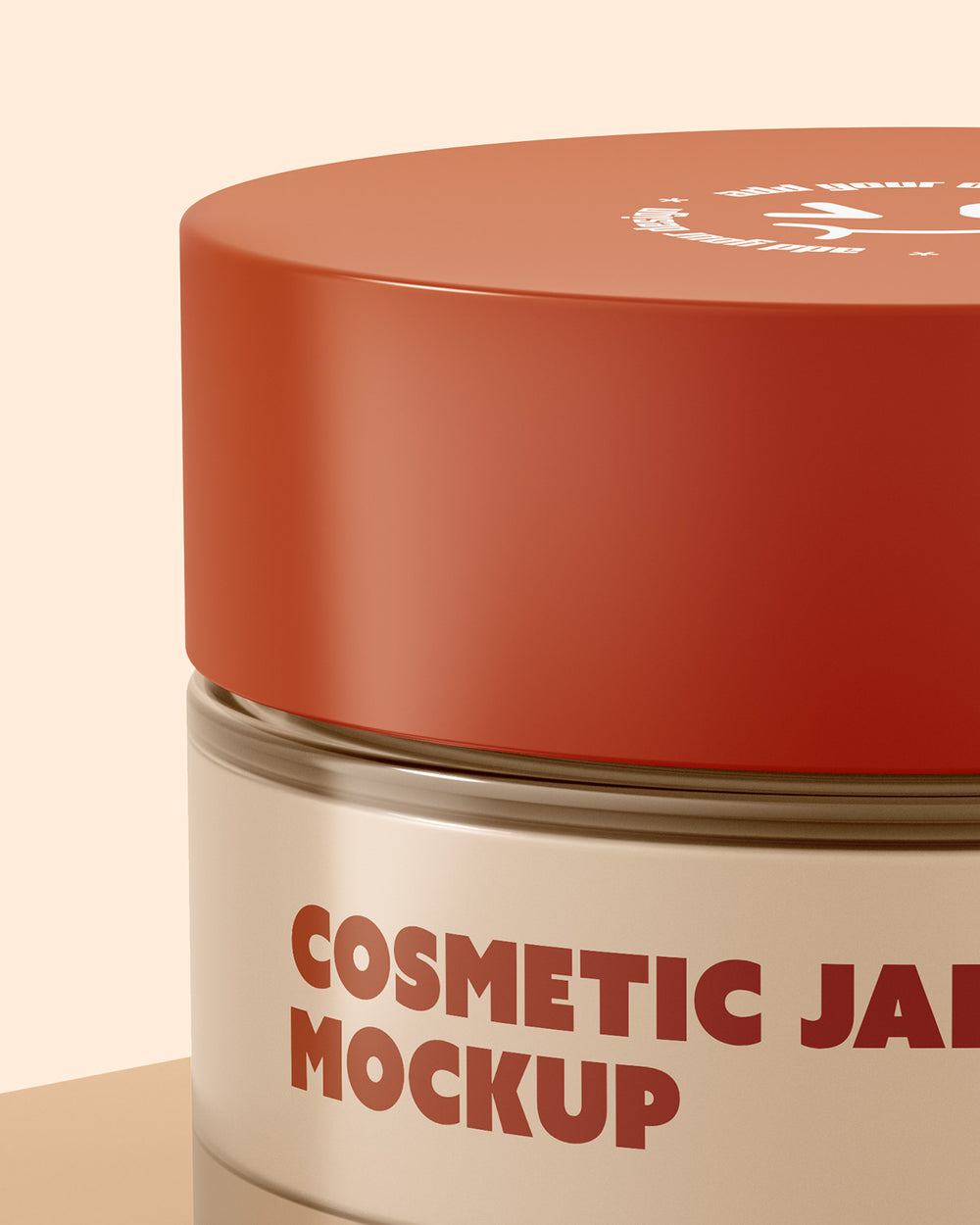 Cosmetic Jar Mockup – Front View