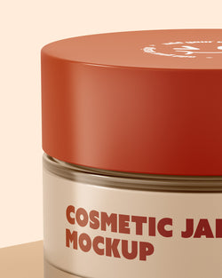 Cosmetic Jar Mockup – Front View