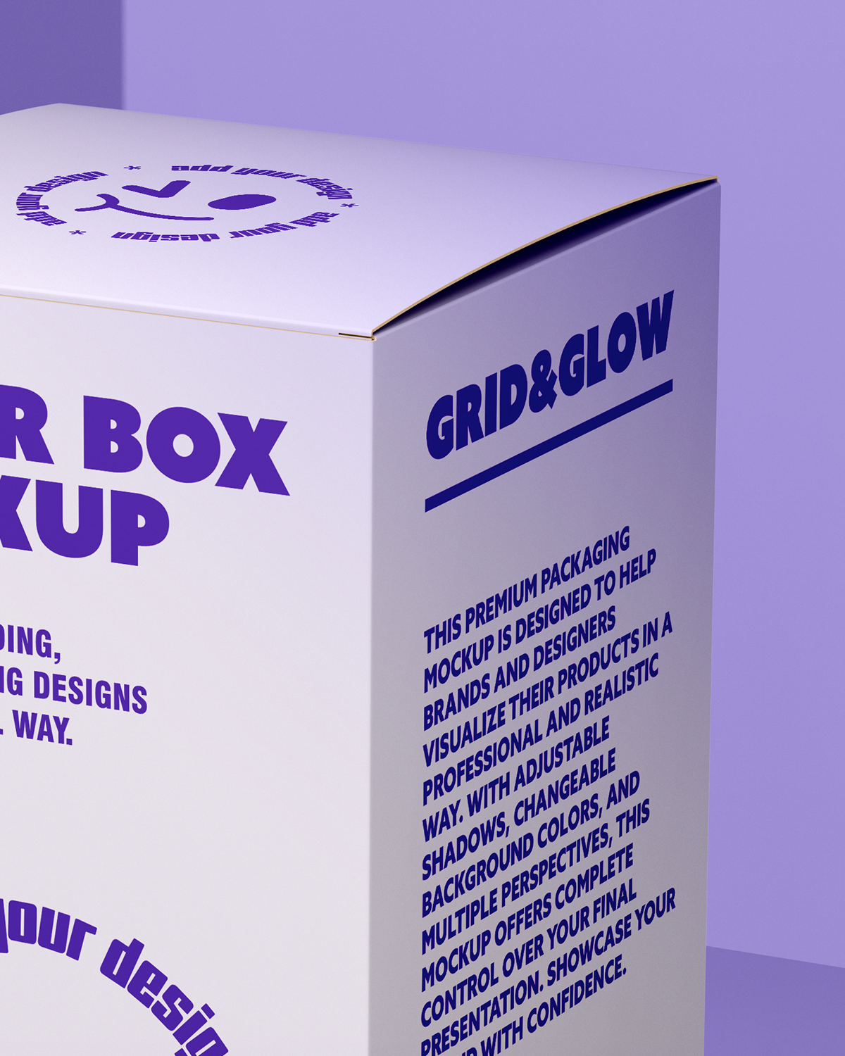 Paper Box Mockup – High Angle View