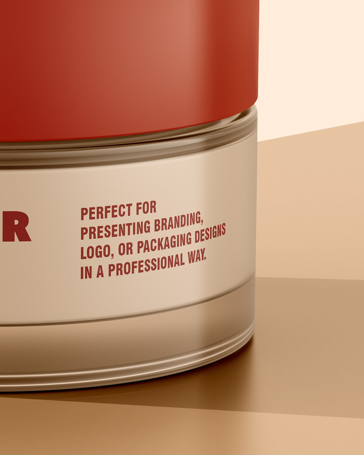 Cosmetic Jar Mockup – Front View