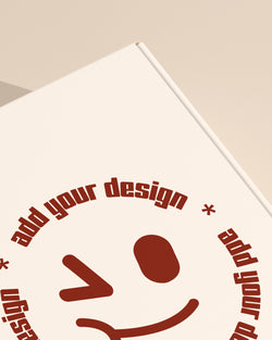 Paper box mockup in white with angled perspective on beige background macro